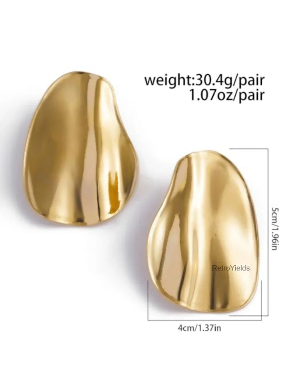 Chunky Teardrop Earrings for Women, Minimalist Geometric Statement Drop